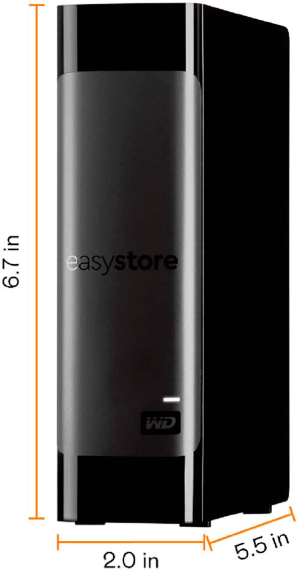 WD - easystore 8TB External USB 3.0 Hard Drive - Black