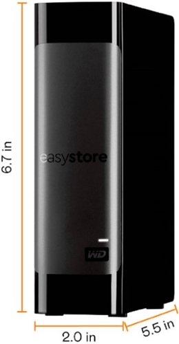 WD - easystore 8TB External USB 3.0 Hard Drive - Black
