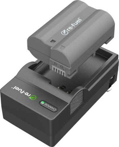Digipower - Digital camera battery & charger kit, replacement for Nikon EN-EL15 battery and OEM charger - Black