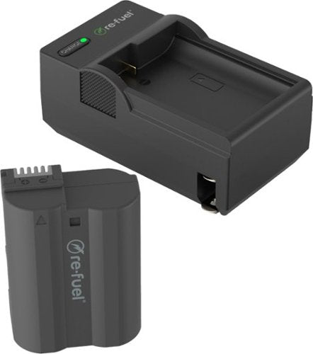 Digipower - Digital camera battery & charger kit, replacement for Nikon EN-EL15 battery and OEM charger - Black