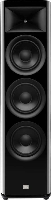 JBL - HDI3800 Triple 8-inch 2-1/2 way Floorstanding Loudspeaker with 1" compression tweeter - Gloss Black Finish