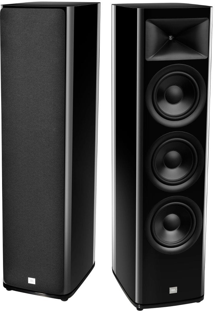 JBL - HDI3800 Triple 8-inch 2-1/2 way Floorstanding Loudspeaker with 1" compression tweeter - Gloss Black Finish