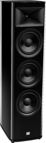 JBL - HDI3800 Triple 8-inch 2-1/2 way Floorstanding Loudspeaker with 1" compression tweeter - Gloss Black Finish