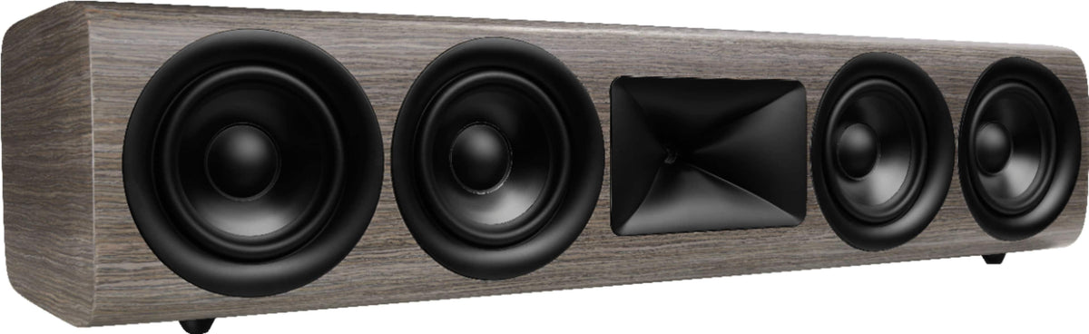 JBL - HDI4500 Quadruple 5.25" 2-1/2 way Center Channel Loudspeaker with 1" compression tweeter - Gray Oak Finish