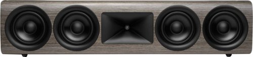 JBL - HDI4500 Quadruple 5.25" 2-1/2 way Center Channel Loudspeaker with 1" compression tweeter - Gray Oak Finish