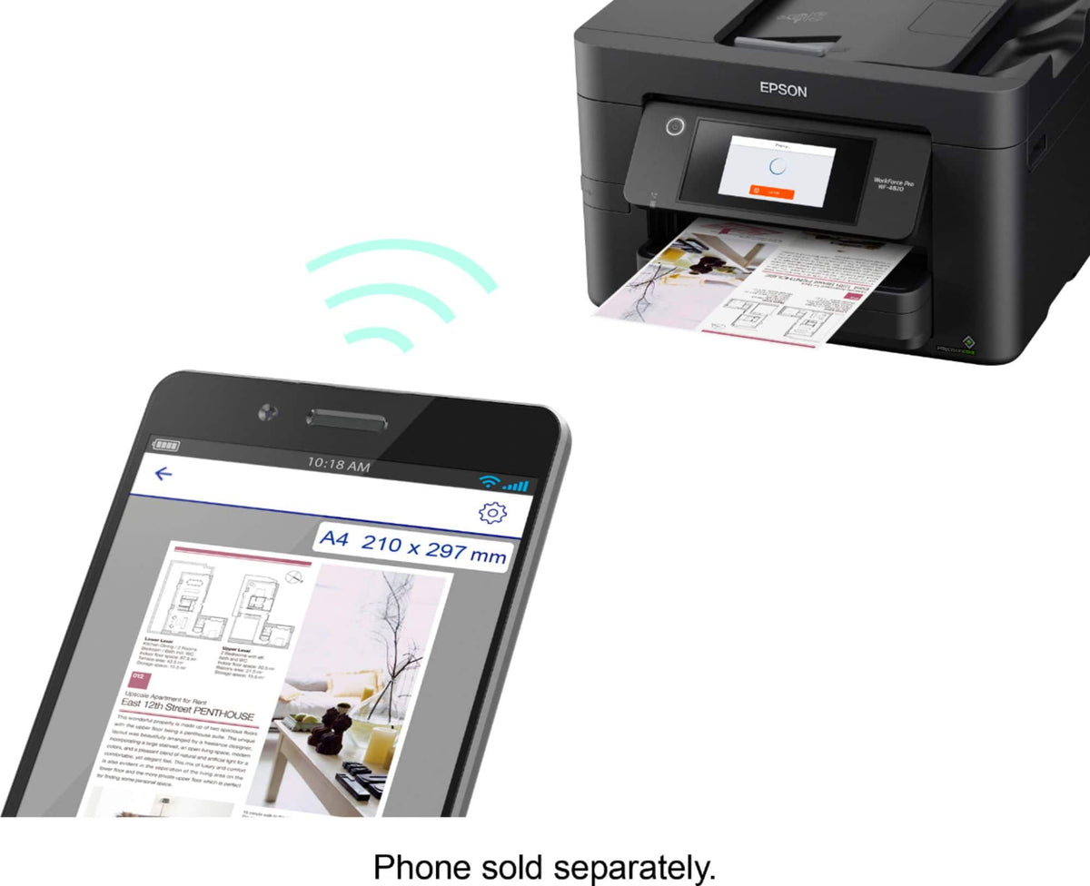 Epson - WorkForce Pro WF-4820 Wireless All-in-One Inkjet Printer - Black