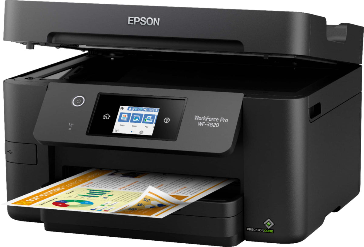 Epson - WorkForce Pro WF-3820 Wireless All-in-One Inkjet Printer - Black