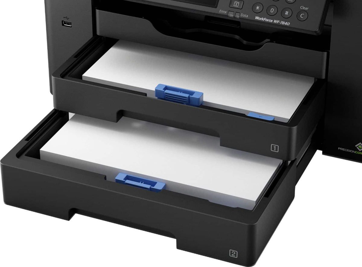 Epson - WorkForce Pro WF-7840 Wireless Wide-format All-in-One Inkjet Printer - Black