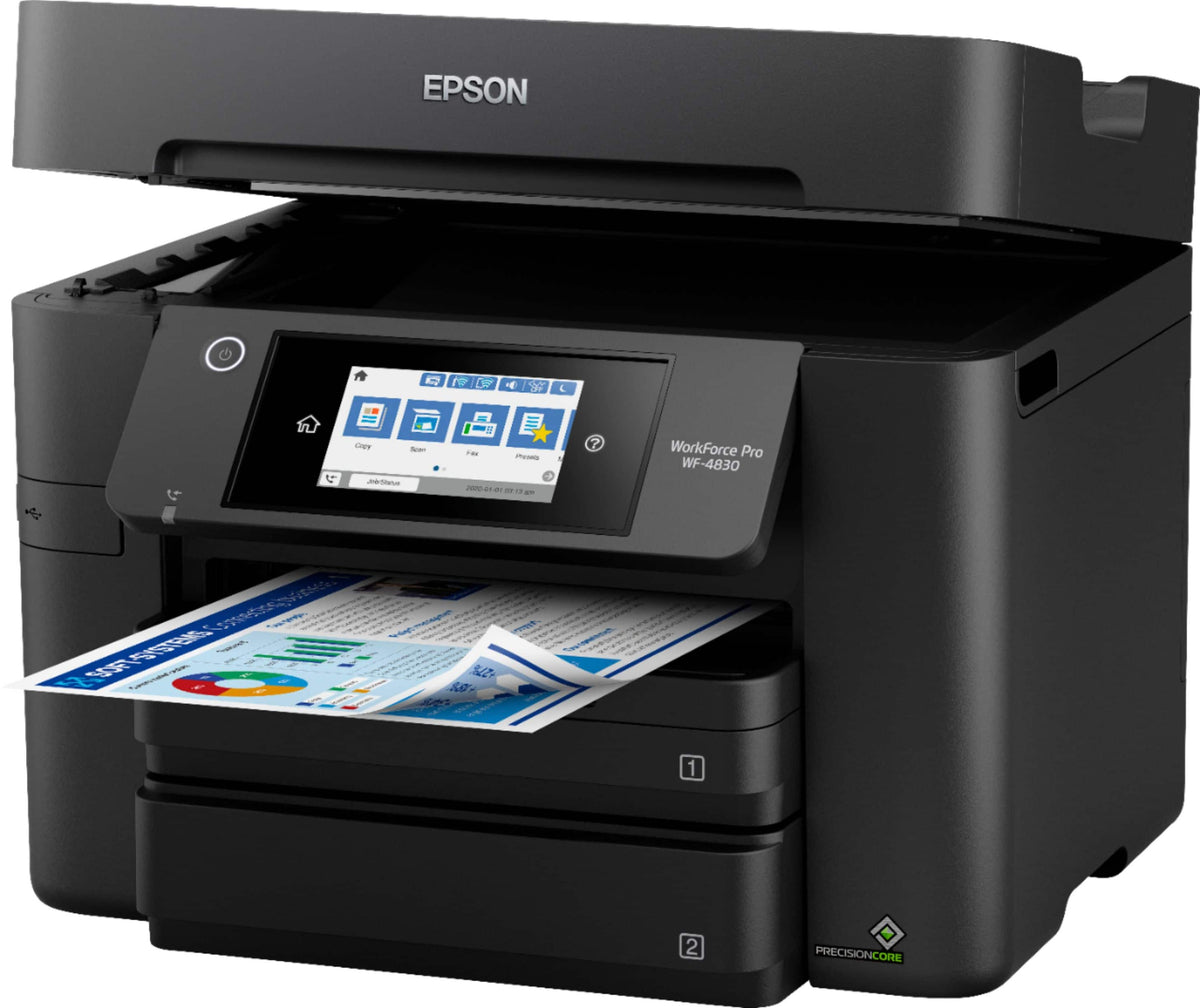 Epson - WorkForce Pro WF-4830 Wireless All-in-One Inkjet Printer - Black