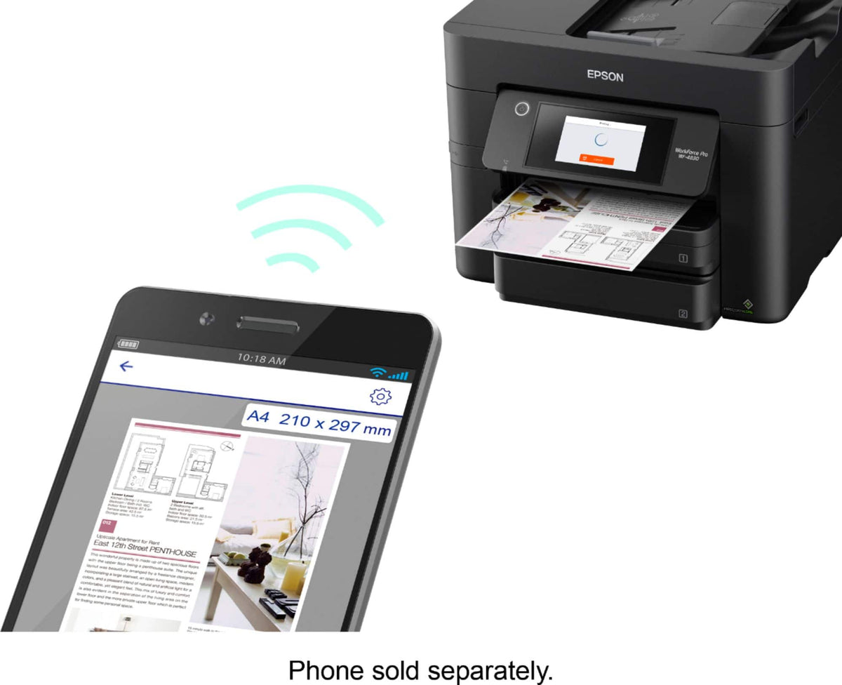Epson - WorkForce Pro WF-4830 Wireless All-in-One Inkjet Printer - Black