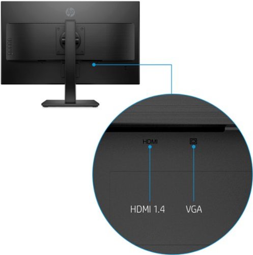 HP - 27" IPS LED QHD Monitor with Adjustable Height (HDMI, VGA) - Silver & Black