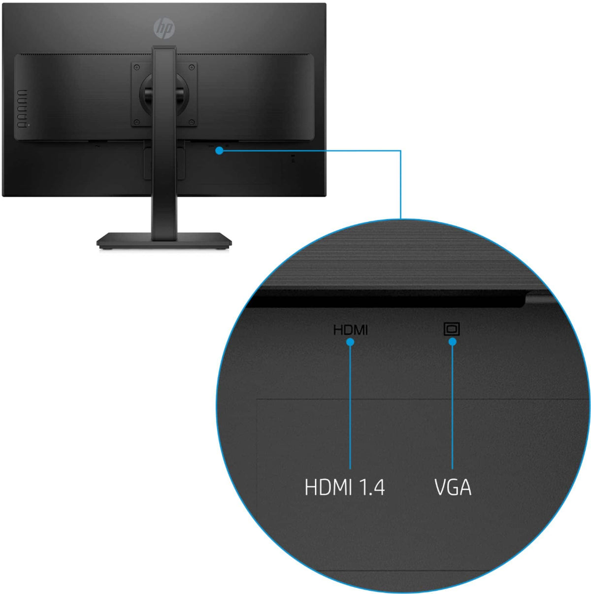 HP - 27" IPS LED QHD Monitor with Adjustable Height (HDMI, VGA) - Silver & Black