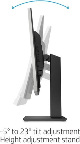 HP - 27" IPS LED QHD Monitor with Adjustable Height (HDMI, VGA) - Silver & Black