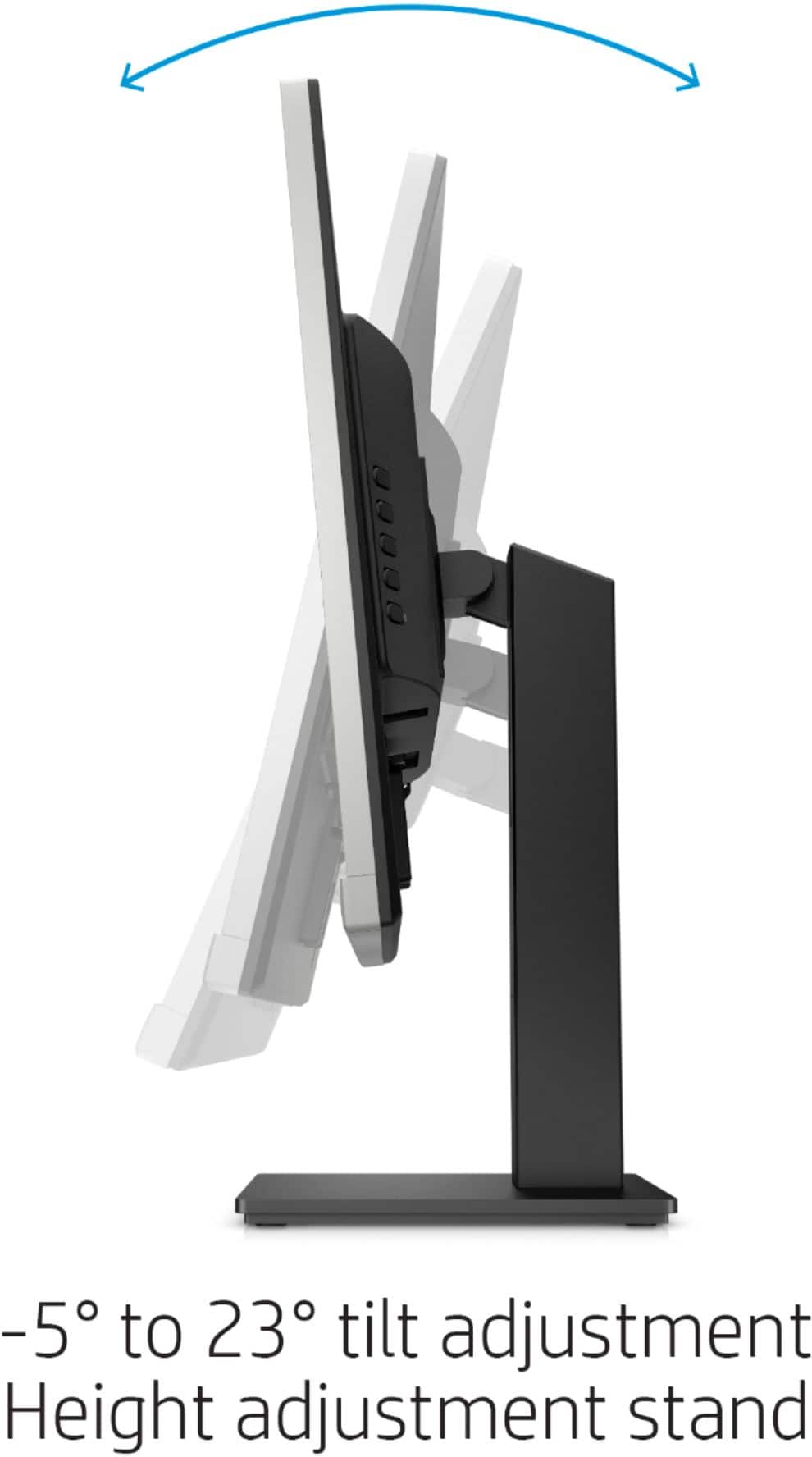 HP - 27" IPS LED QHD Monitor with Adjustable Height (HDMI, VGA) - Silver & Black