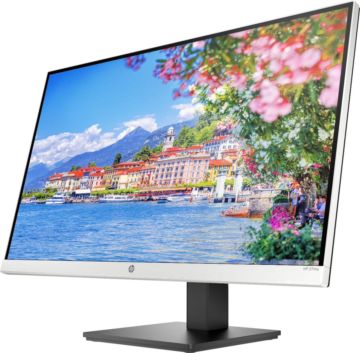 HP - 27" IPS LED QHD Monitor with Adjustable Height (HDMI, VGA) - Silver & Black