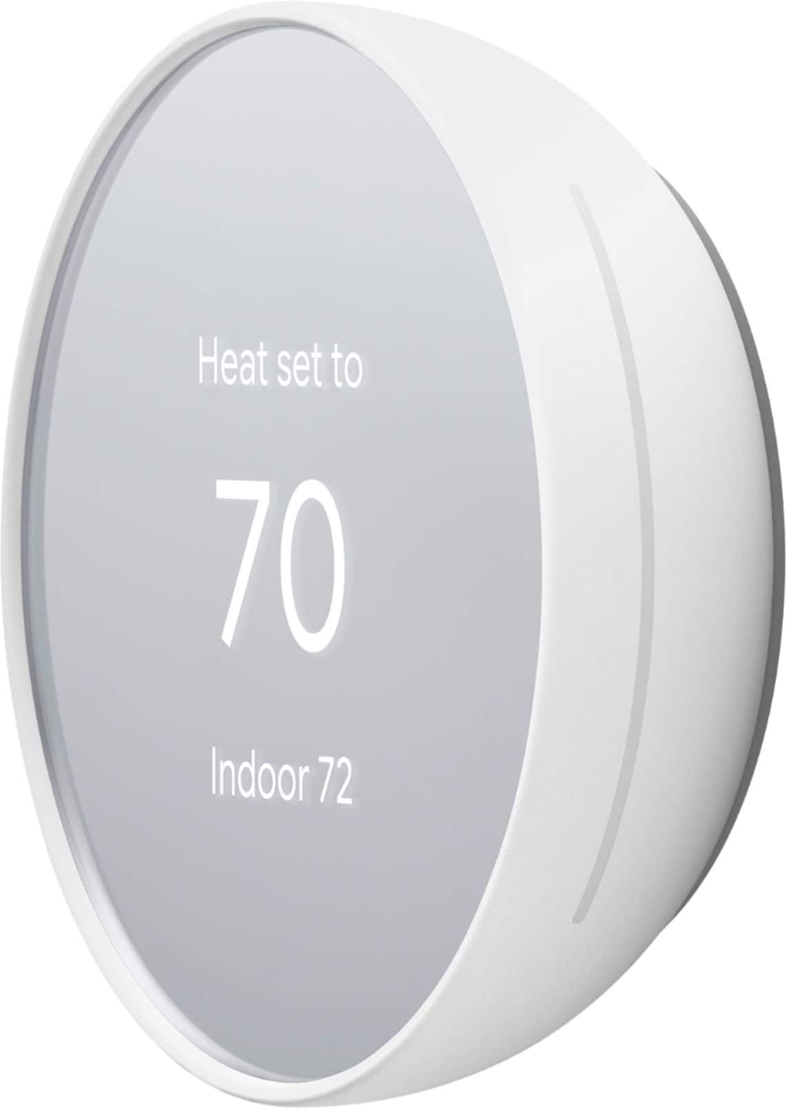 Google - Nest Thermostat - Programmable Wi-Fi Smart Thermostat - Snow