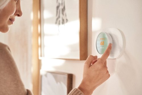 Google - Nest Thermostat - Programmable Wi-Fi Smart Thermostat - Snow