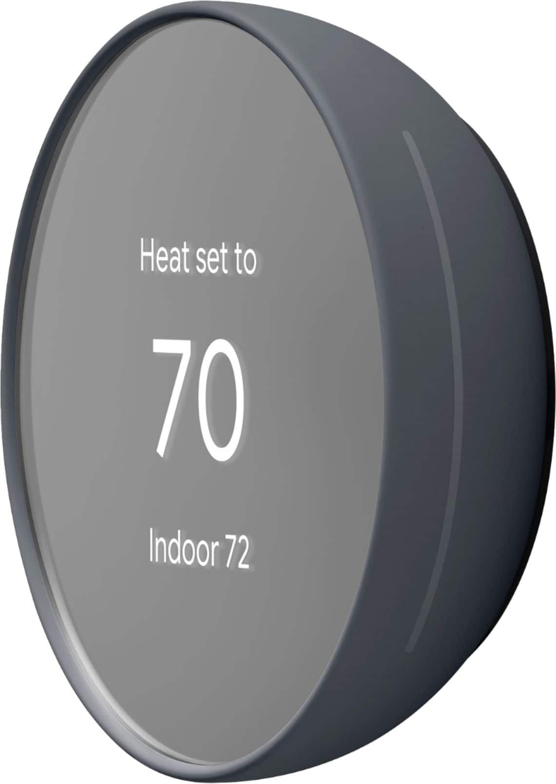 Google - Nest Thermostat - Programmable Wi-Fi Smart Thermostat - Charcoal
