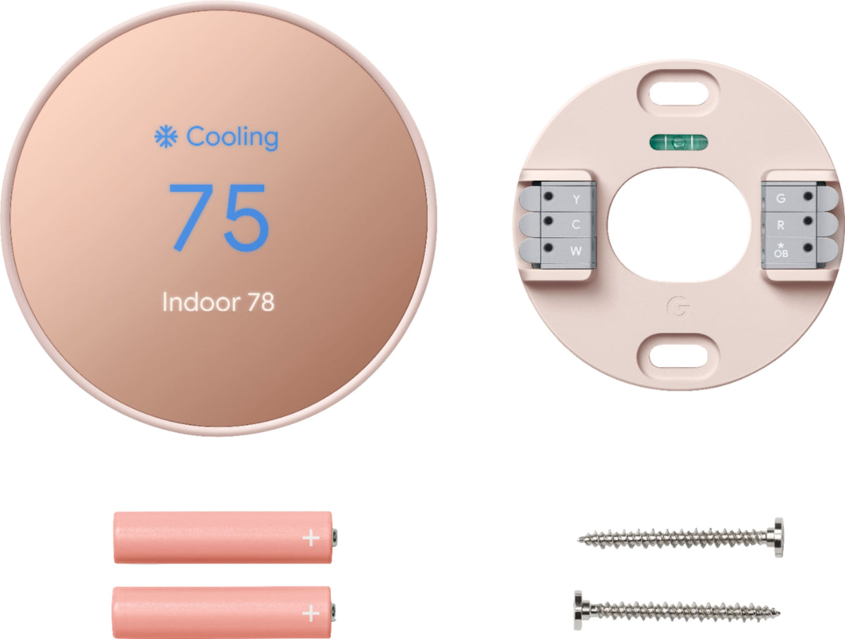 Google - Nest Thermostat - Programmable Wi-Fi Smart Thermostat - Sand