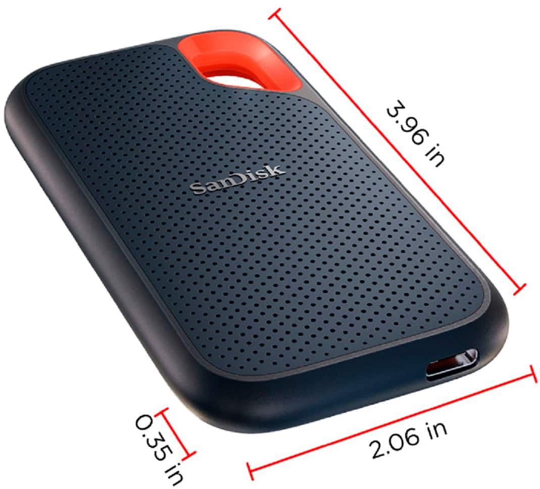 SANDISK - Extreme Portable 1TB External USB-C NVMe SSD - Black