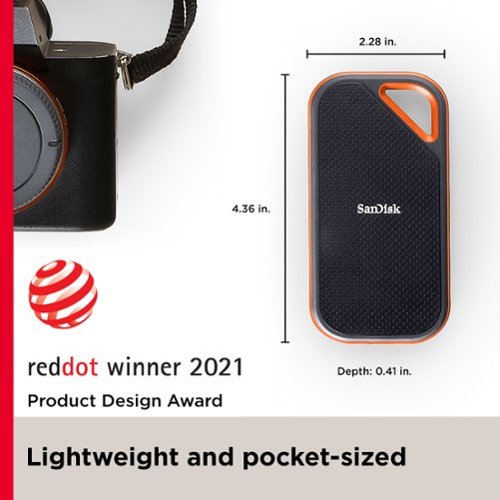 SANDISK - Extreme Pro Portable 2TB External USB-C NVMe SSD - Black