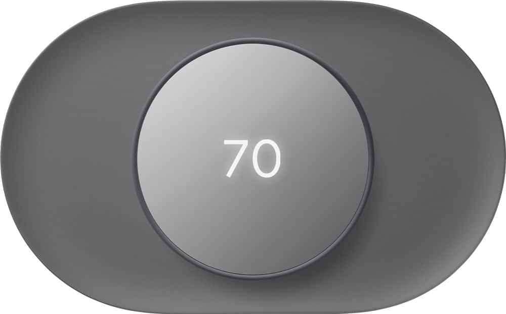 Google - Nest Thermostat Trim Kit - Charcoal