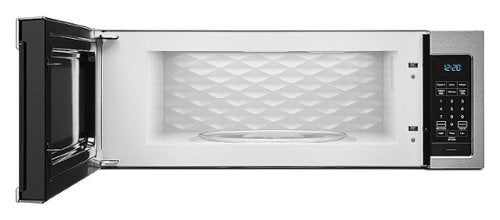 Whirlpool - 1.1 Cu. Ft. Low Profile Over-the-Range Microwave Hood with 2-Speed Vent - Stainless Steel