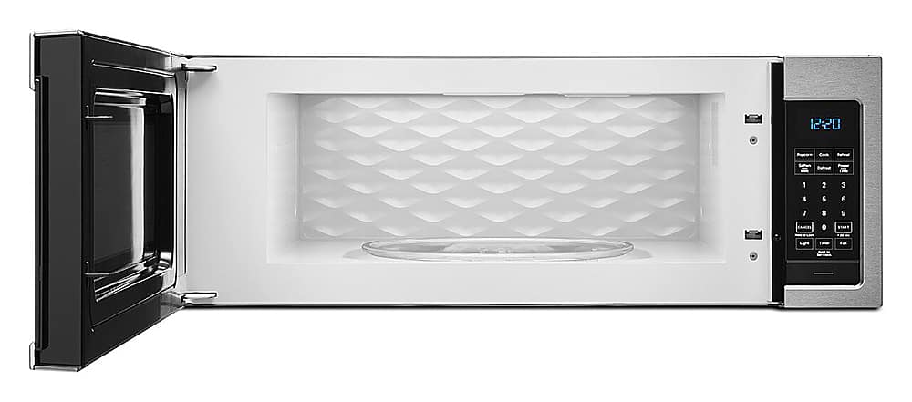 Whirlpool - 1.1 Cu. Ft. Low Profile Over-the-Range Microwave Hood with 2-Speed Vent - Stainless Steel
