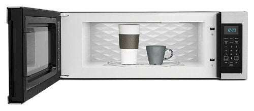 Whirlpool - 1.1 Cu. Ft. Low Profile Over-the-Range Microwave Hood with 2-Speed Vent - Stainless Steel