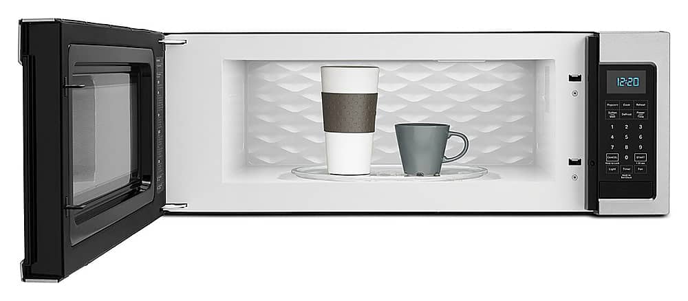 Whirlpool - 1.1 Cu. Ft. Low Profile Over-the-Range Microwave Hood with 2-Speed Vent - Stainless Steel