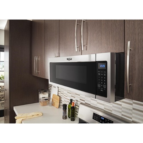 Whirlpool - 1.1 Cu. Ft. Low Profile Over-the-Range Microwave Hood with 2-Speed Vent - Stainless Steel