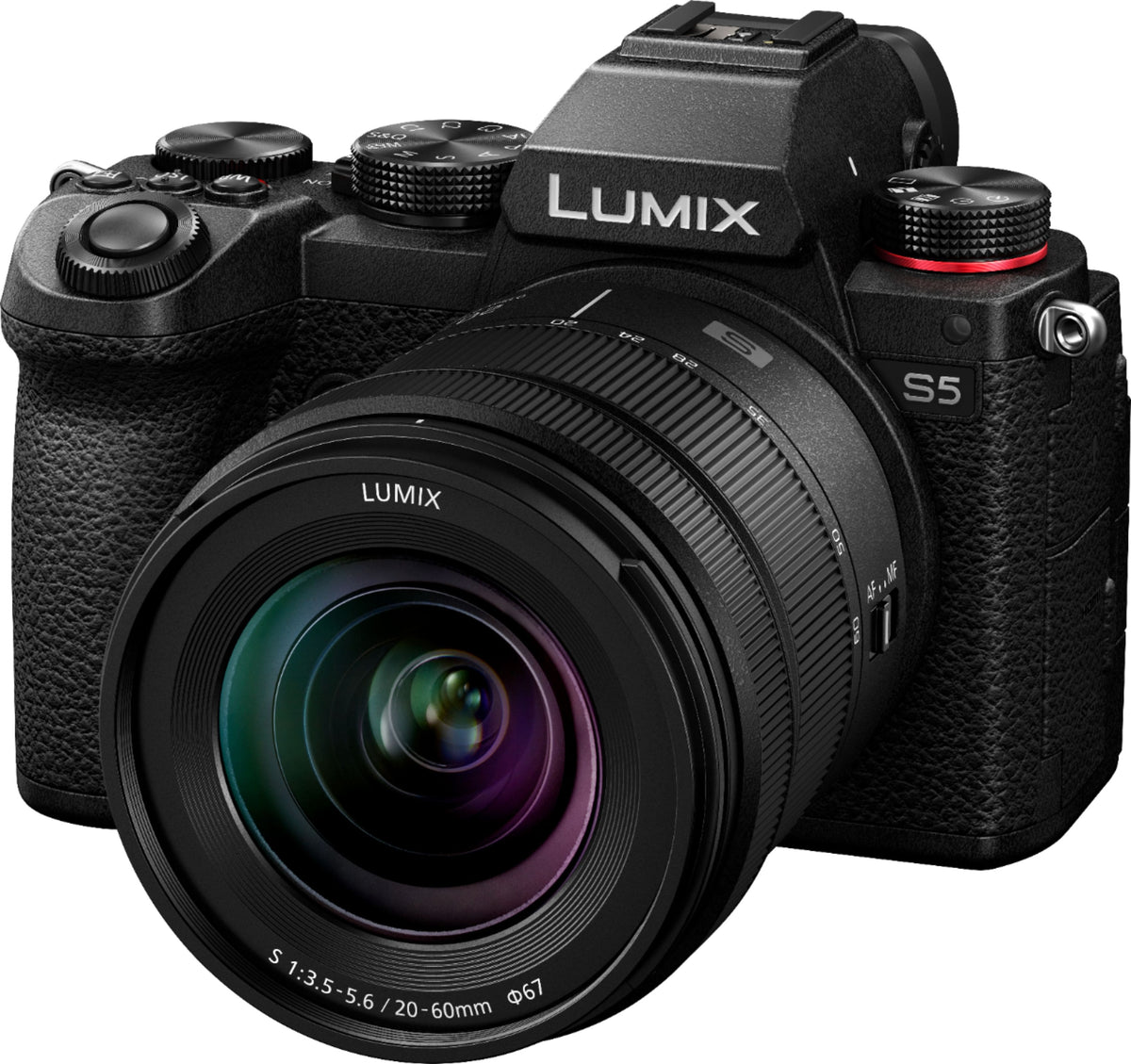 Panasonic - LUMIX S5 Mirrorless Full Frame Camera Body with 20-60mm F3.5-5.6 Lens - DC-S5KK - Black