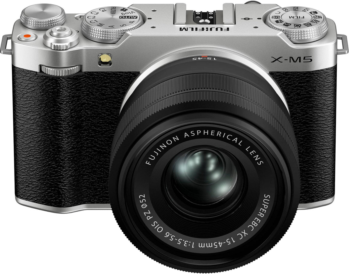 Fujifilm - X-M5 Body with XC15-45mmF3.5-5.6 OIS PZ Lens Kit - Silver
