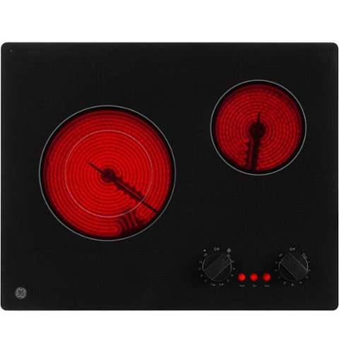 GE - 21" Built-In Electric Cooktop - Black