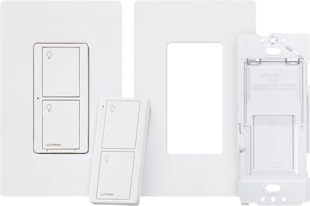 Lutron - Caseta Smart Switch Kit with Remote 3-Way (2 Points of Control) - White