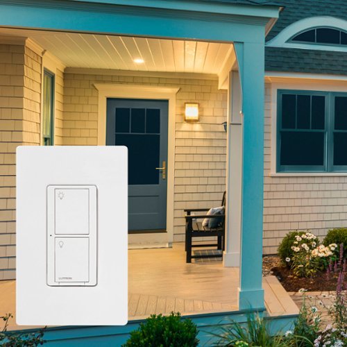 Lutron - Caseta Smart Switch Kit with Remote 3-Way (2 Points of Control) - White