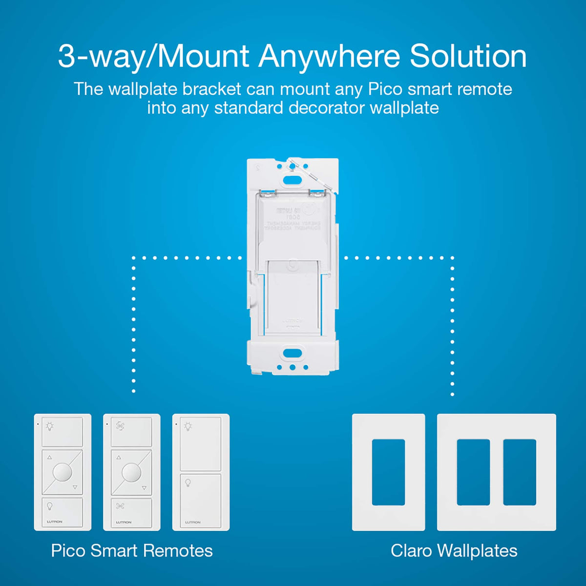Lutron - Caseta Smart Dimmer Switch 3-Way Kit with Remote (2 Points of Control) - White