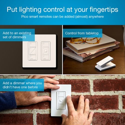 Lutron - Caseta Smart Dimmer Switch 3-Way Kit with Remote (2 Points of Control) - White
