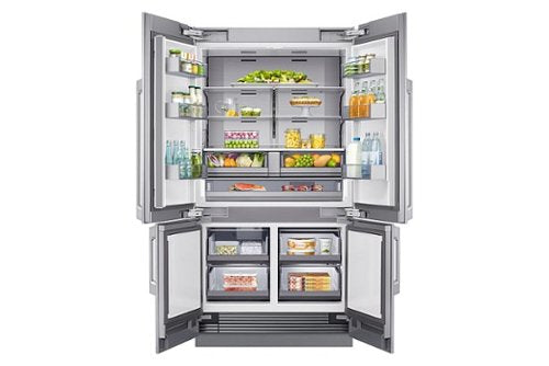 Dacor - 42 in. Wide 23.5 Cu Ft 4-Door Flex French Door Built In Refrigerator with FreshZone Drawer and Precise Cooling - Custom Panel Ready