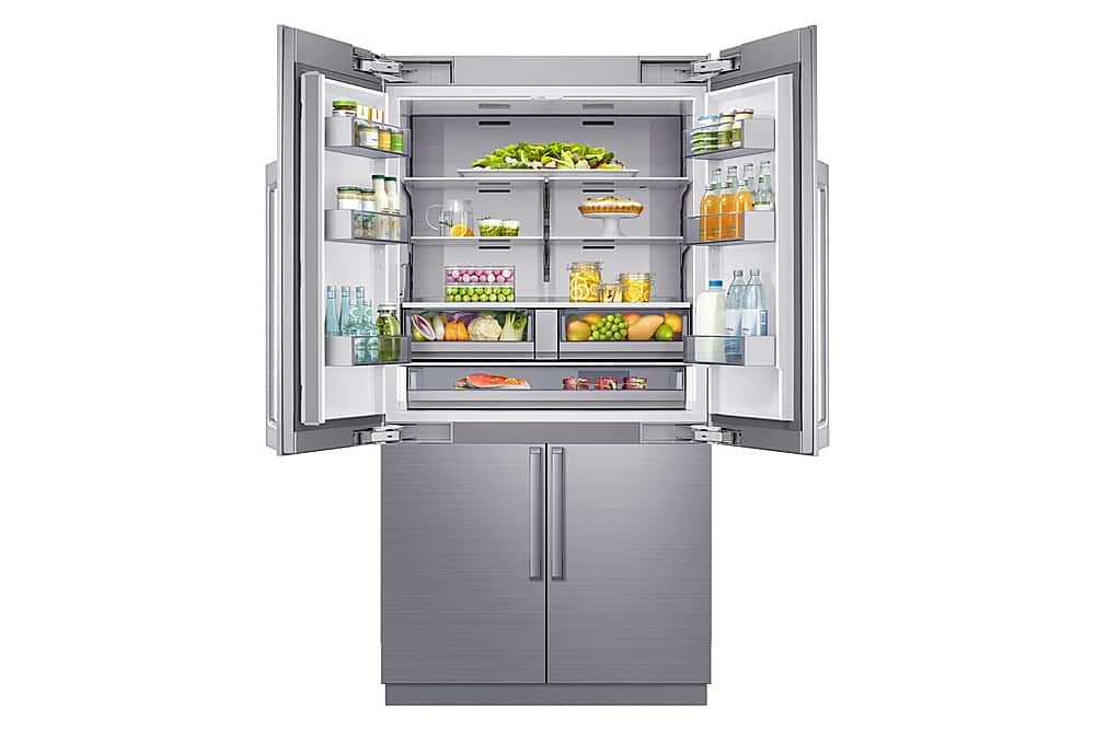 Dacor - 42 in. Wide 23.5 Cu Ft 4-Door Flex French Door Built In Refrigerator with FreshZone Drawer and Precise Cooling - Custom Panel Ready