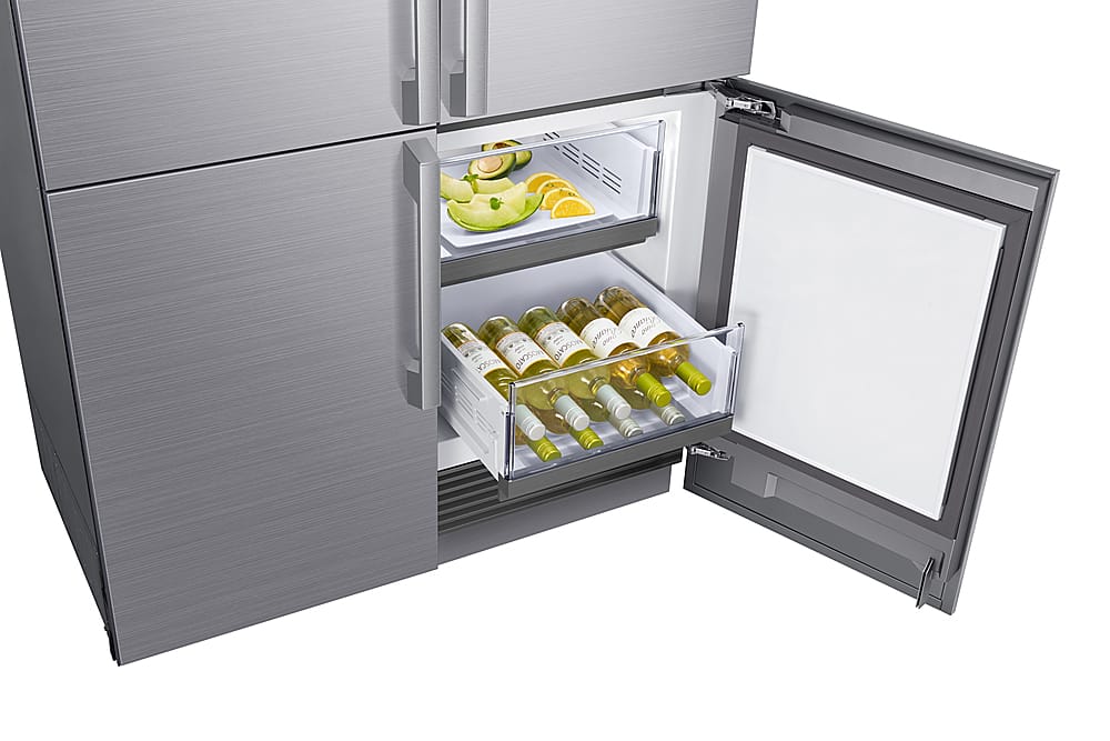 Dacor - 42 in. Wide 23.5 Cu Ft 4-Door Flex French Door Built In Refrigerator with FreshZone Drawer and Precise Cooling - Custom Panel Ready