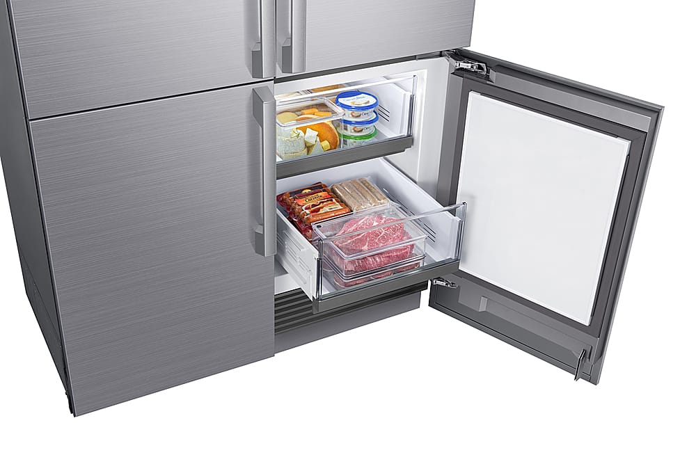 Dacor - 42 in. Wide 23.5 Cu Ft 4-Door Flex French Door Built In Refrigerator with FreshZone Drawer and Precise Cooling - Custom Panel Ready