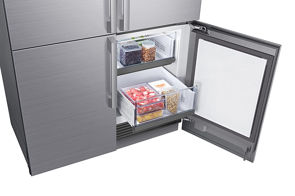 Dacor - 42 in. Wide 23.5 Cu Ft 4-Door Flex French Door Built In Refrigerator with FreshZone Drawer and Precise Cooling - Custom Panel Ready