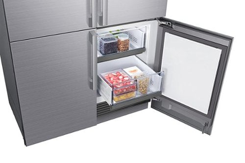 Dacor - 42 in. Wide 23.5 Cu Ft 4-Door Flex French Door Built In Refrigerator with FreshZone Drawer and Precise Cooling - Custom Panel Ready