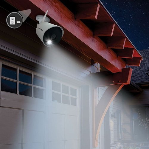 Night Owl - 1080p HD Wi-Fi IP Camera with Built-In Spotlight - White