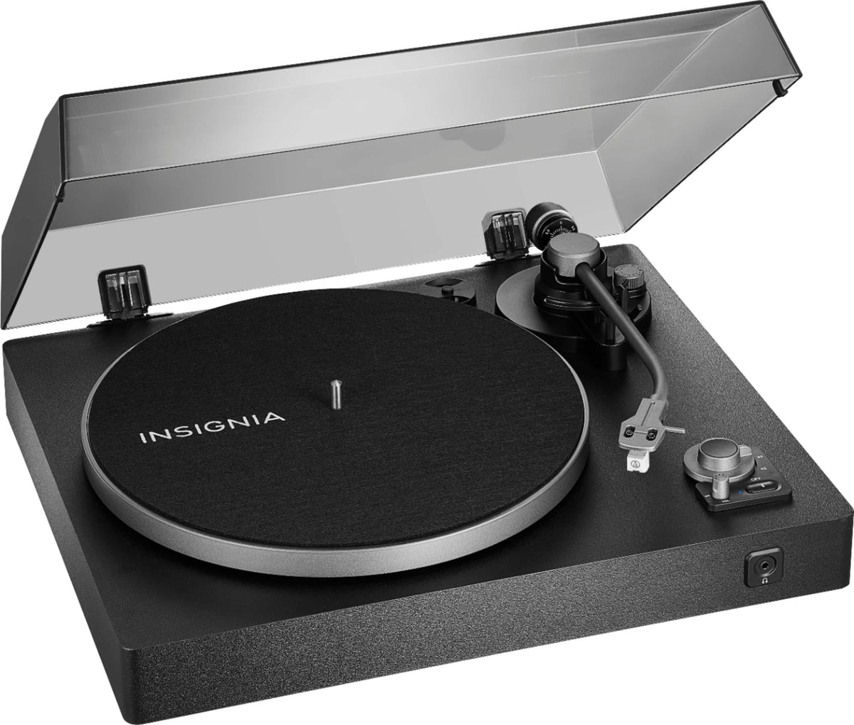 Insignia™ - Bluetooth Stereo Turntable - Black
