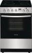 Frigidaire - 24 in. Wide 4 elements 1.9 Cu. Ft. Freestanding Electric Range with Smoothtop and Hidden Bake Element - Stainless Steel