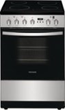 Frigidaire - 24 in. Wide 4 elements 1.9 Cu. Ft. Freestanding Electric Range with Smoothtop and Hidden Bake Element - Stainless Steel