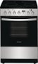 Frigidaire - 24 in. Wide 4 elements 1.9 Cu. Ft. Freestanding Electric Range with Smoothtop and Hidden Bake Element - Stainless Steel