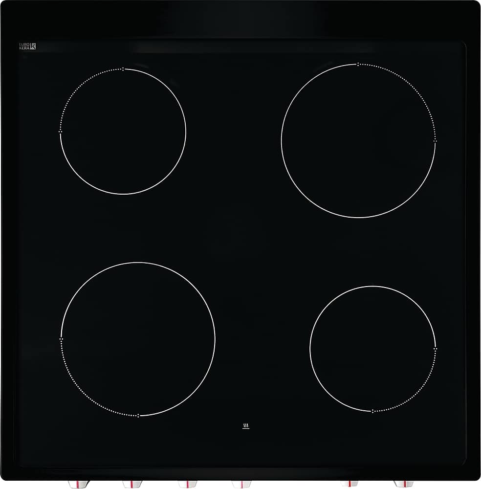 Frigidaire - 24 in. Wide 4 elements 1.9 Cu. Ft. Freestanding Electric Range with Smoothtop and Hidden Bake Element - Stainless Steel